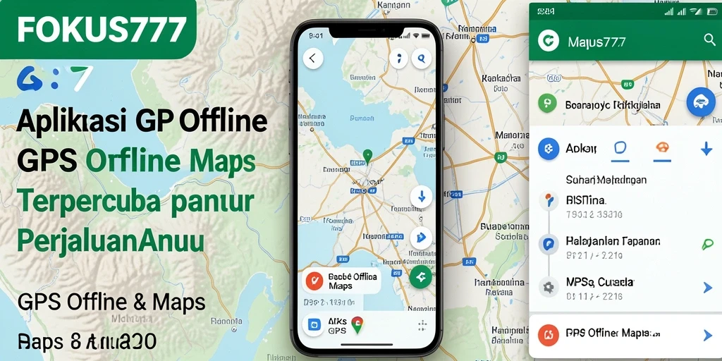 Screenshot utama FOKUS777 menampilkan antarmuka peta GPS Offline yang interaktif dan jelas.