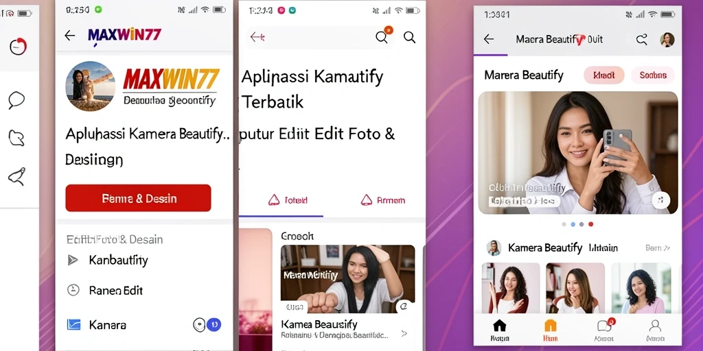 Tampilan antarmuka pengguna MAXWIN77 yang modern dan sederhana.