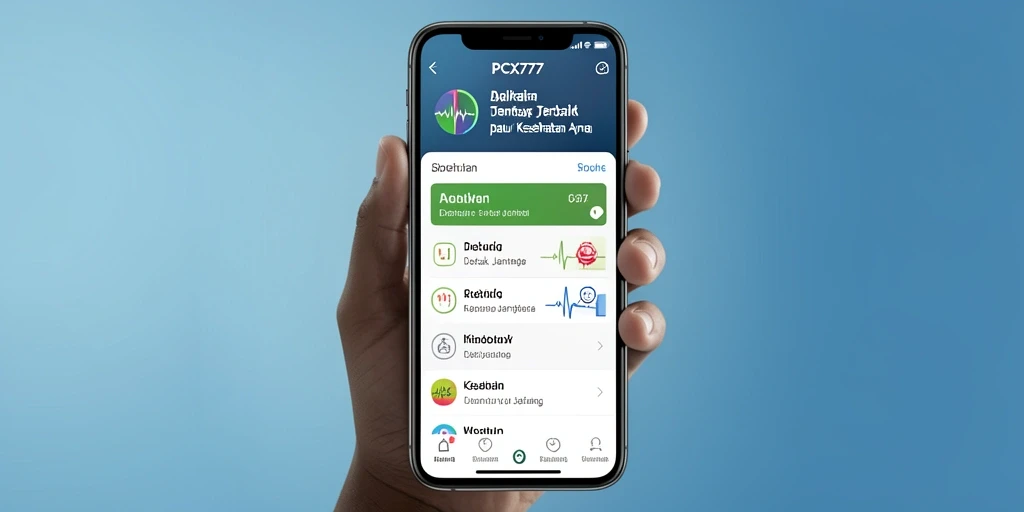 Antarmuka PCX777 menunjukkan analisis lengkap detak jantung pengguna.