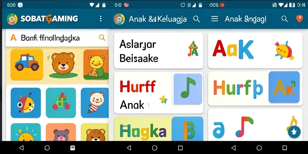 Antarmuka aplikasi SOBATGAMING yang interaktif dan ceria.