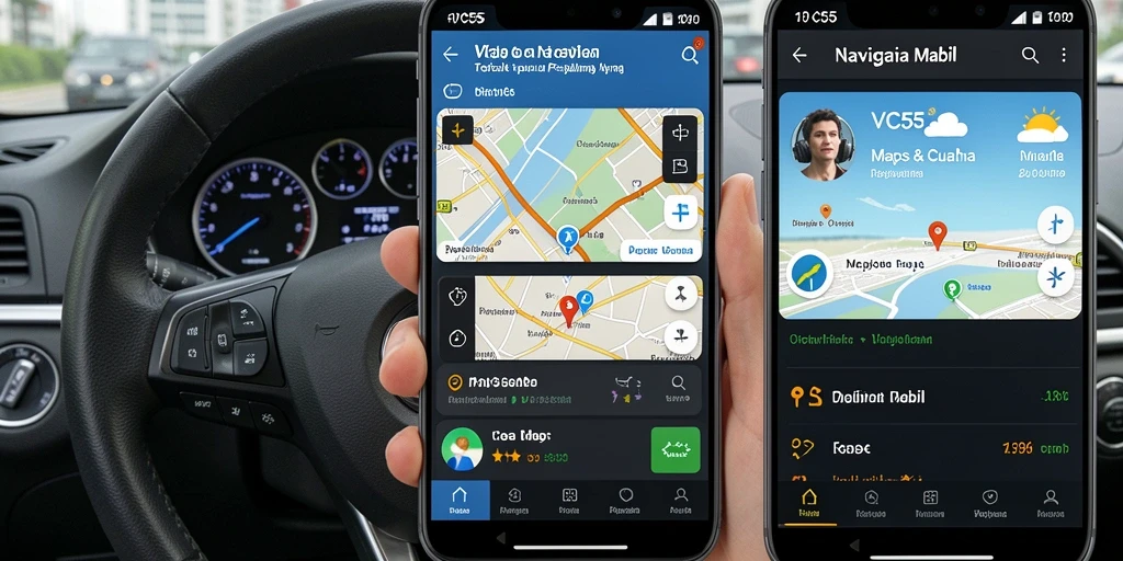 Tampilan antarmuka aplikasi VC55 dengan navigasi yang jelas dan informatif.
